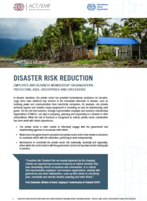 Cover image - Overview of ACT_EMP's work in disaster risk reduction