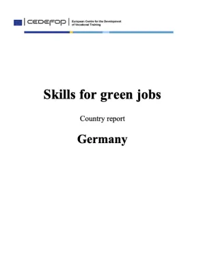 Cover_Skills for green jobs in Germany CEDEFOP 2010