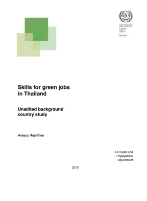 Cover_Skills for green jobs in Thailand 2010