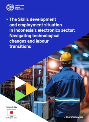 front cover picturing a male manufacturing worker from behind