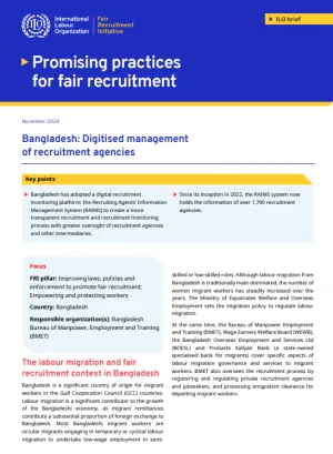 Promising practices for fair recruitment in Bangladesh
