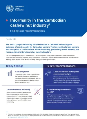 Informality in Cambodia's cashew nut industry factsheet.