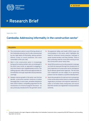  Research brief: Addressing informality in Cambodia's construction sector.