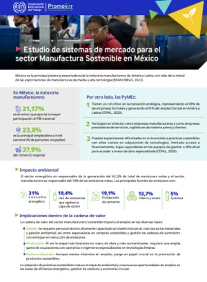  Estudio de sistemas de mercado para el sector Manufactura Sostenible en México