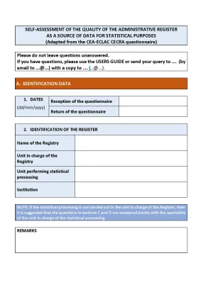 Cover Questionnaire SAQUAR