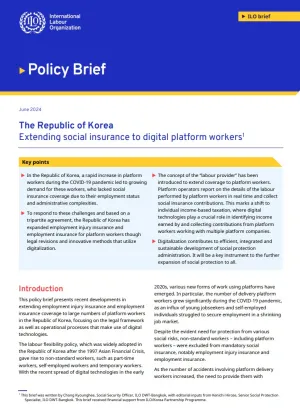 The front page of the policy brief.