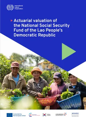 Cover image of the report with a picture of tea famers in Lao PDR.