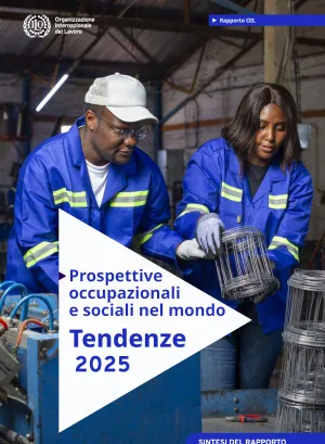 Copertina Prospettive occupazionali e sociali nel mondo. Tendenze 2025. Sintesi del rapporto