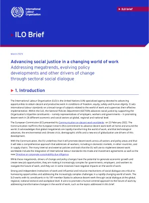 Cover - Cross-sectoral brief - supply chains in a changing global context