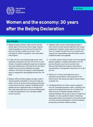Women and the economy: 30 years after the Beijing Declaration