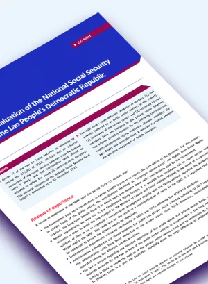 Actuarial valuation of Lao social security fund