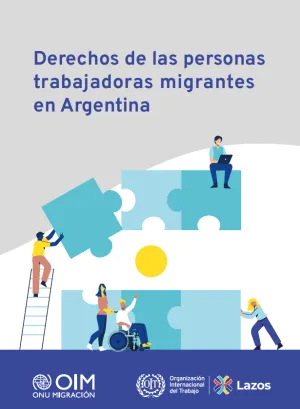 Portada del folleto "Derechos de las personas trabajadoras migrantes en Argentina"