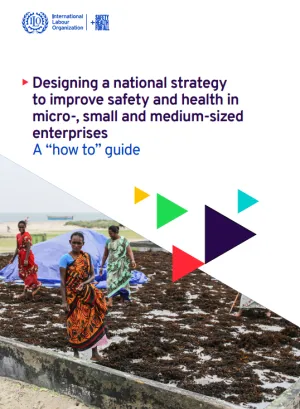 Cover guide showing a group of workers drying a food product on the ground