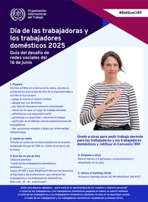 Imagen de portada de la guía en inglés en las redes sociales para el Día de los Trabajadores Domésticos, el 16 de junio de 2025.