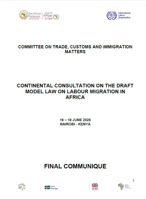 Cover page of the communique