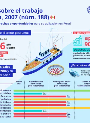 infografía sobre aplicación del Convenio núm. 188 en Perú