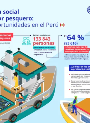 infografía sobre protección social en el Perú