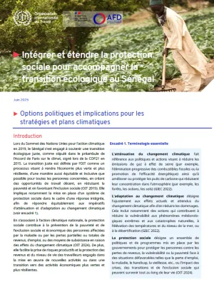 Image de couverture : Intégrer et étendre la protection sociale pour accompagner la transition écologique au Sénégal