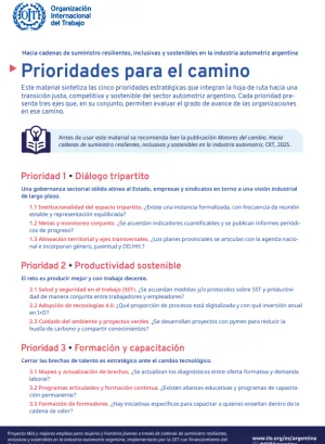 imagen infografía Prioridades para el camino