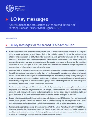 ILO key messages for the second European Pillar of Social Rights Action Plan