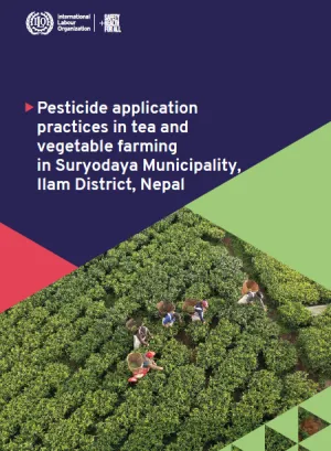 Cover showing the publication title and a drone footage of workers in a tea plantation