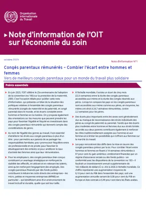 Congés parentaux rémunérés - Note d’information de l’OIT sur l’économie du soin