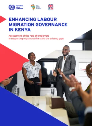 Cover page of the report two people laughing in a corporate setting