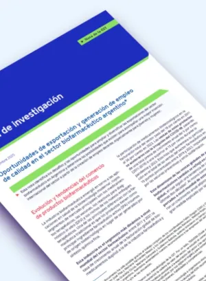 Tapa Nota de la OIT  Oportunidades de exportación y generación de empleo de calidad en el sector biofarmacéutico argentino