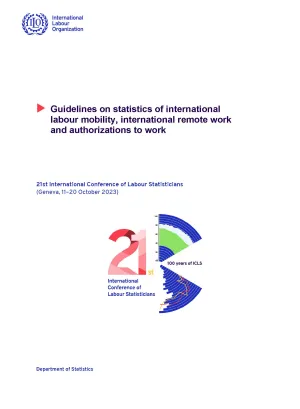 Cover for Guidelines on labour mobility with the 21st ICLS logo