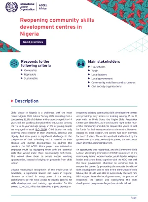 Cover of the Nigeria Skills Good Practice