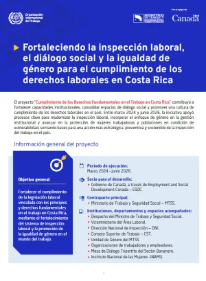 Proyecto “Cumplimiento de los Derechos Fundamentales en el Trabajo en Costa Rica”.