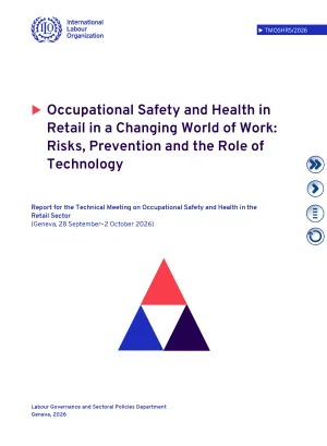 Cover page of the report for the Technical Meeting on Occupational Safety and Health in the Retail Sector