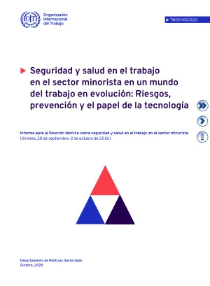 Cover page of the report for the Technical meeting on occupational safety and health in the retail sector
