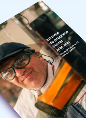 tapa del informe bienal de la oficina de país de la OIT para la Argentina 2024-2025