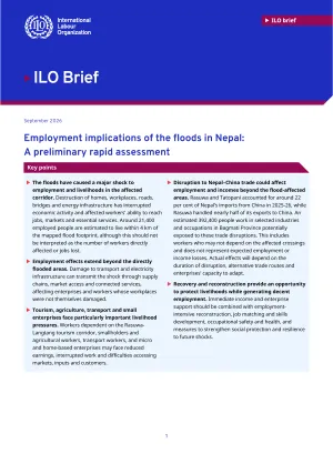 Employment implications of the floods in Nepal: A preliminary rapid assessment