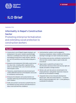 ILO  Brief on informality in construction sector in Nepal