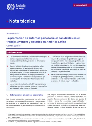 Portada: La promoción de entornos psicosociales saludables en el trabajo: Avances y desafíos en América Latina