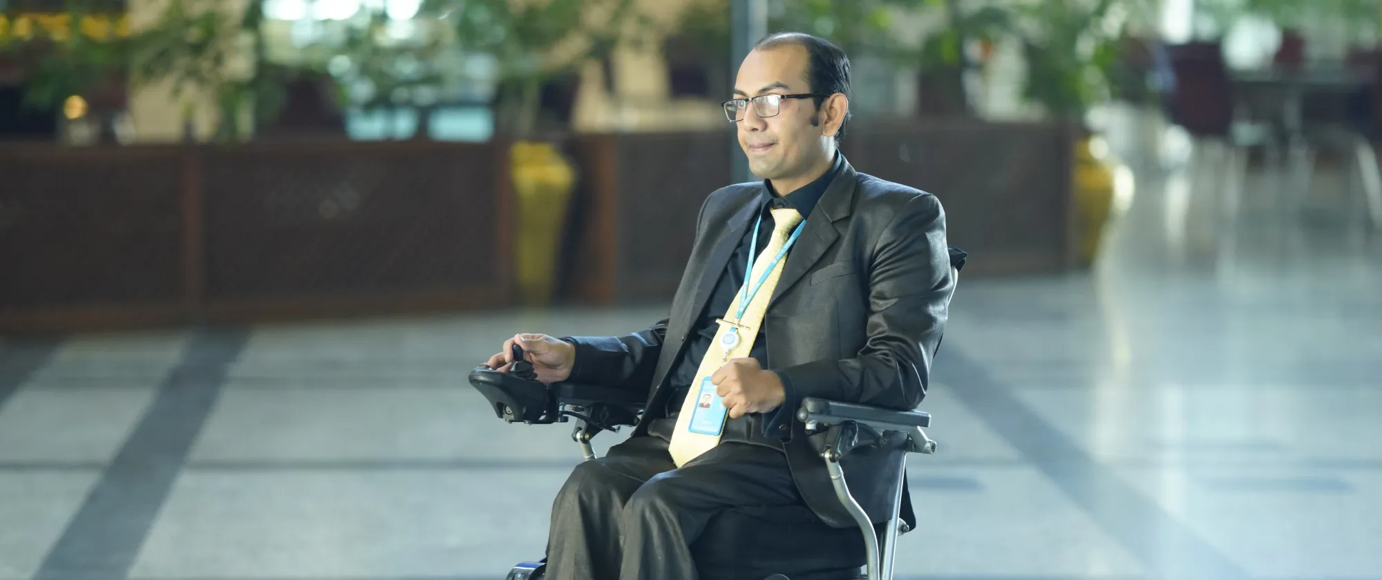 Md Jahidul Islam, UNFPA staff in a wheelchair