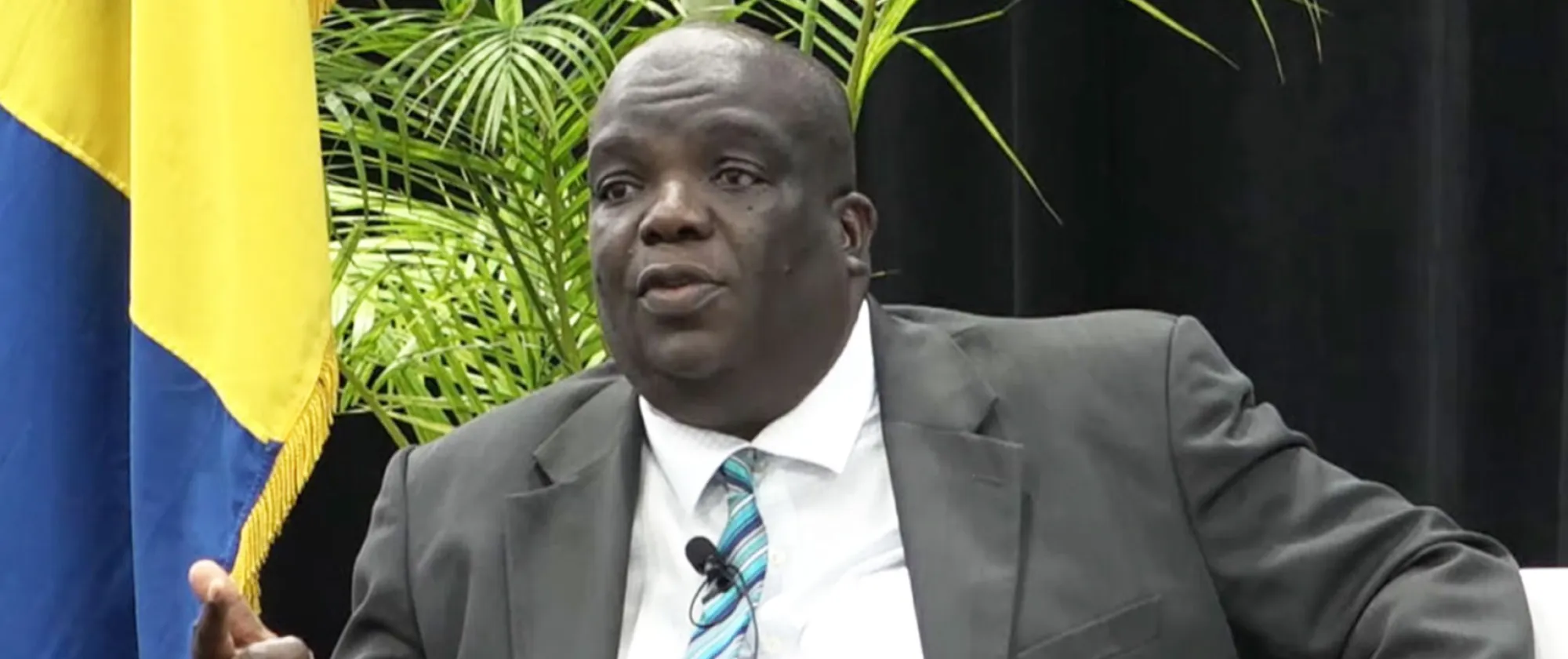 ILO Caribbean Director, Dennis Zulu during a panel discussion