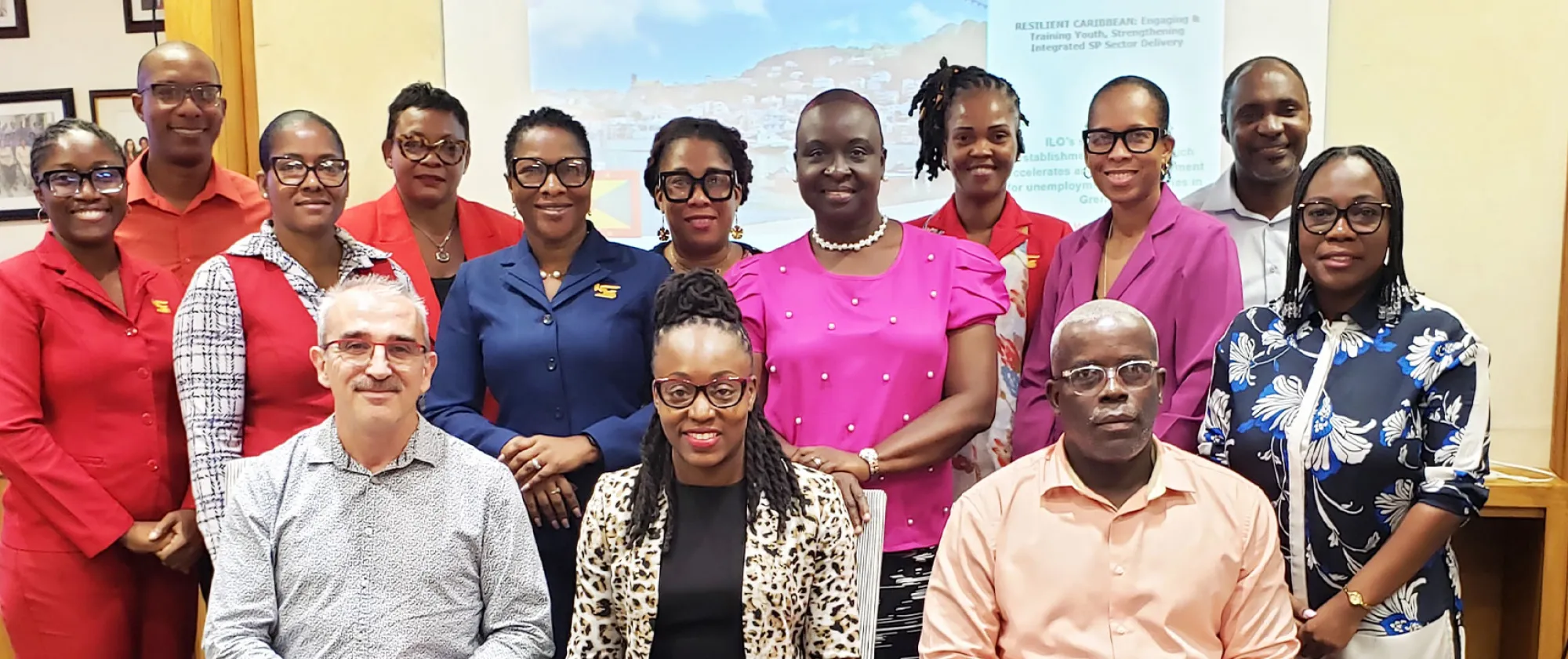 Group photo of ILO officials with stakeholders in Grenada