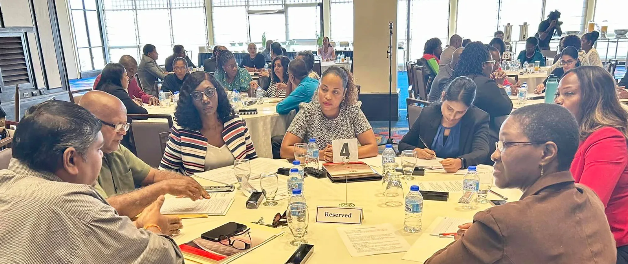 Group of workshop participants sitting at a table