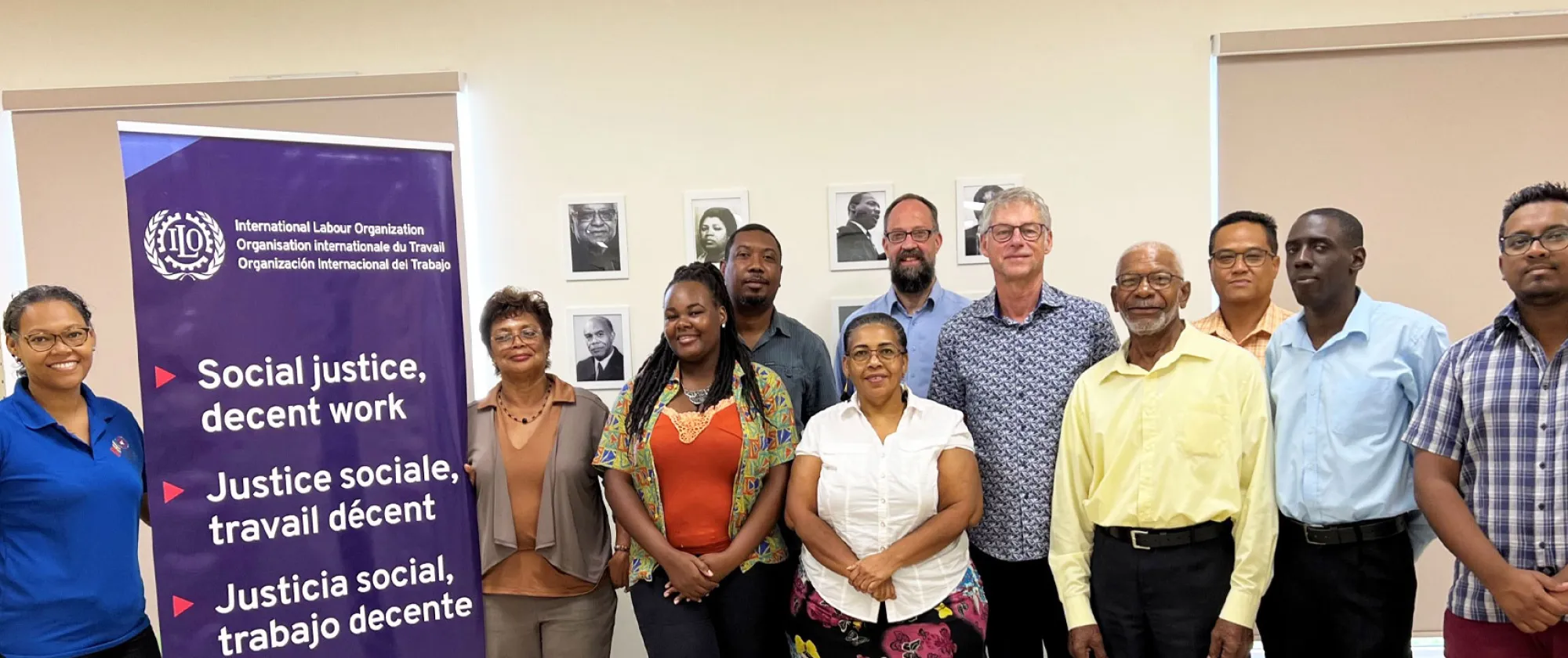 Photo of just transition workshop participants in Suriname