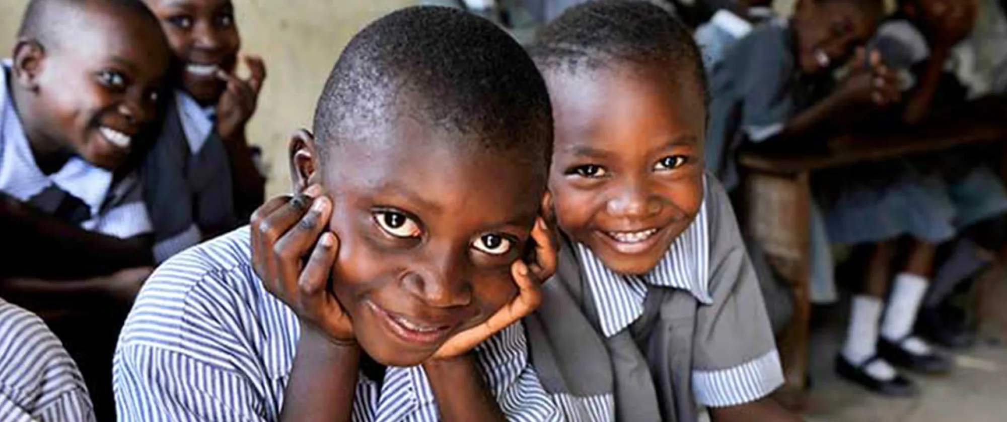 Young children in school