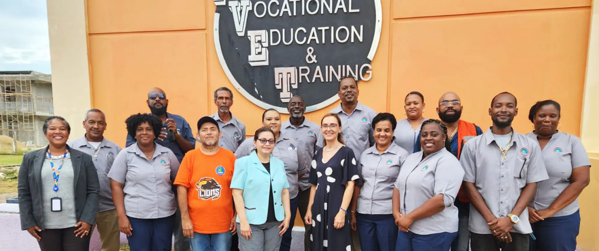 Group photo ILO Specialist Ilca Webster with TVET social partners in Belize 