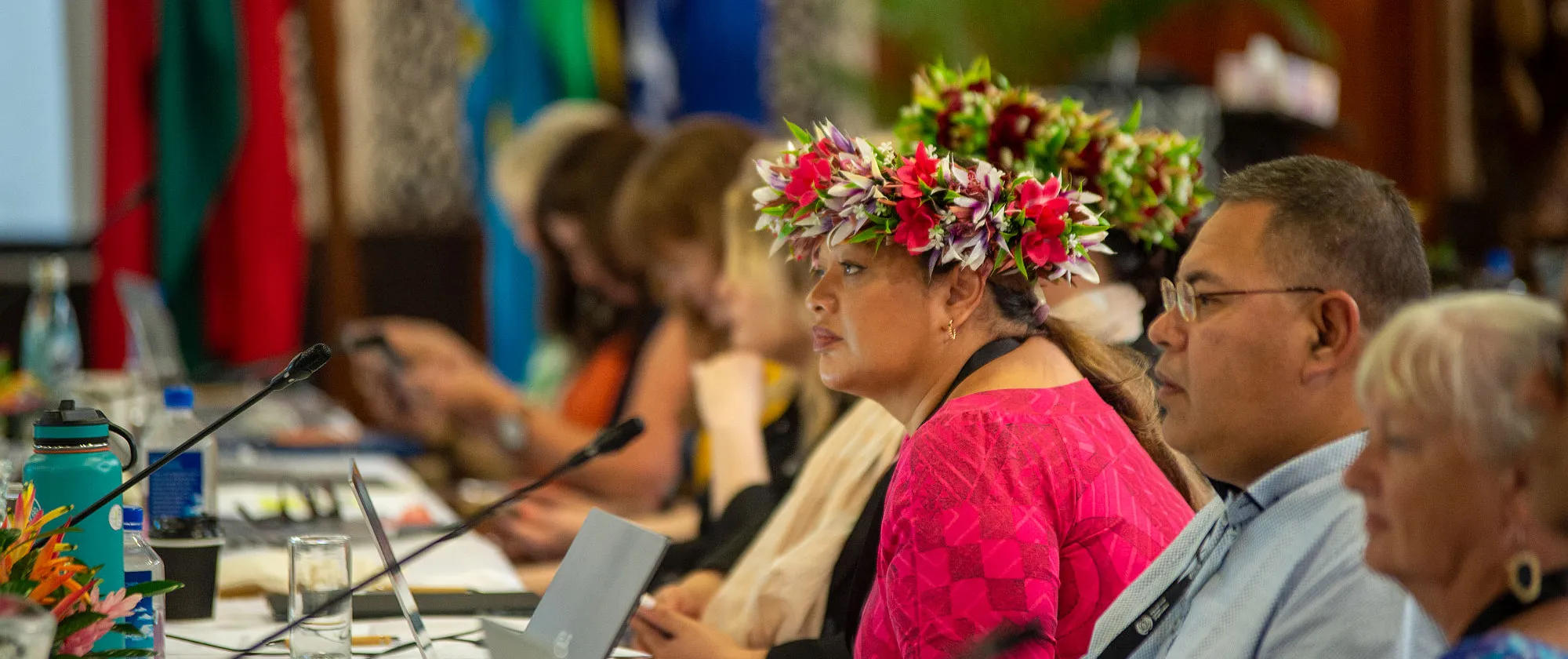Participants of the Pacific Tripartite High-Level Dialogue on Decent Work and the 2050 Strategy for the Blue Pacific Continent in Suva, Fiji