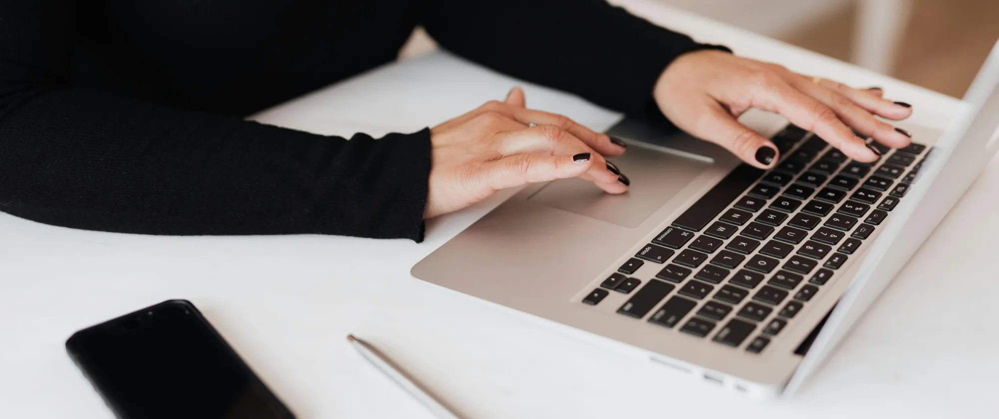 person using laptop