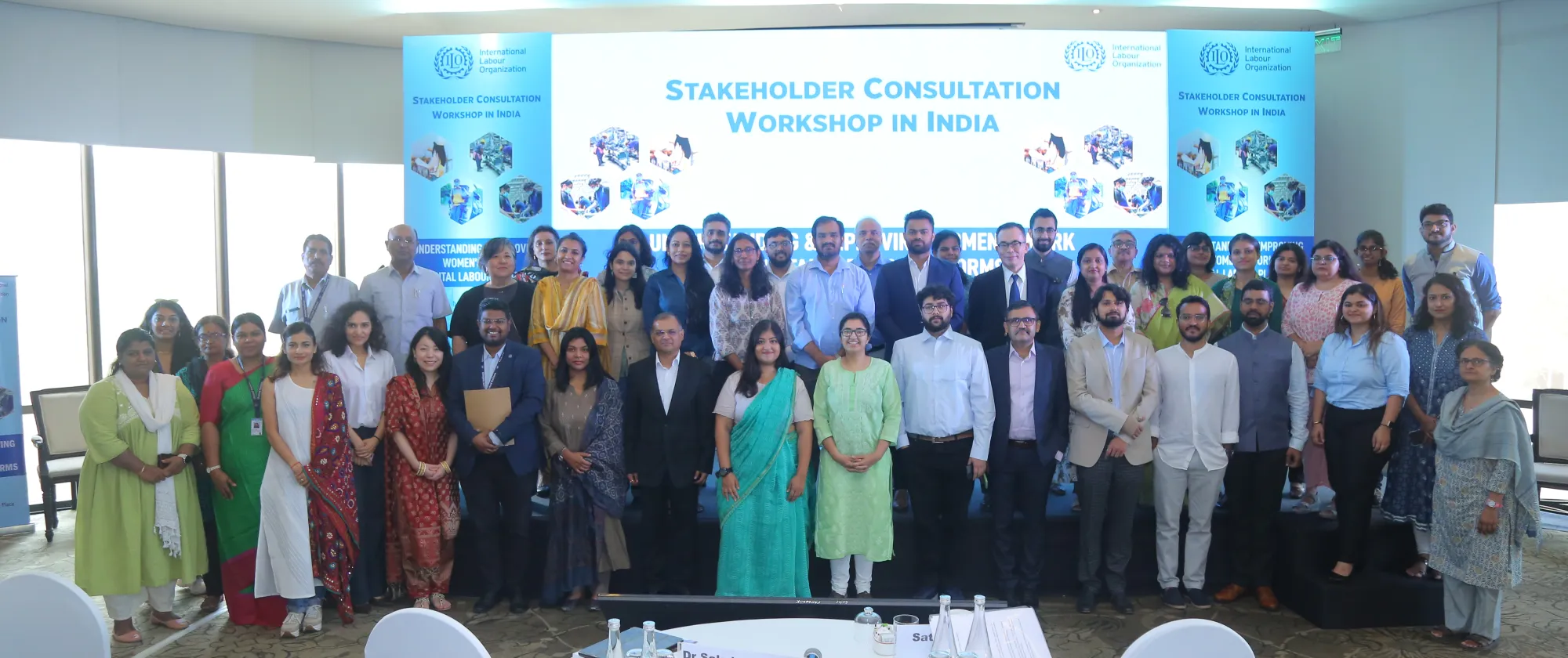Participants at the workshop on improving women's participation in digital labour platforms