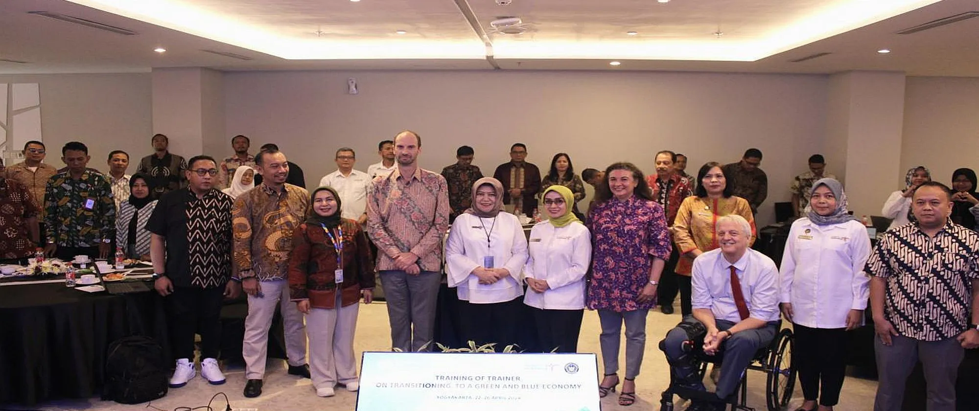 The training of trainers on green jobs in Indonesia by the ILO and the Ministry of Tourism.