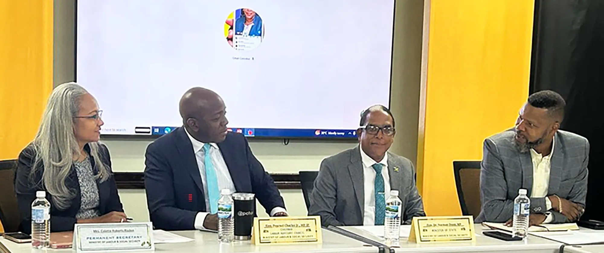 ILO Caribbean Office Director, Joni Musabayana, meets with Jamaica Labour Advisory Committee