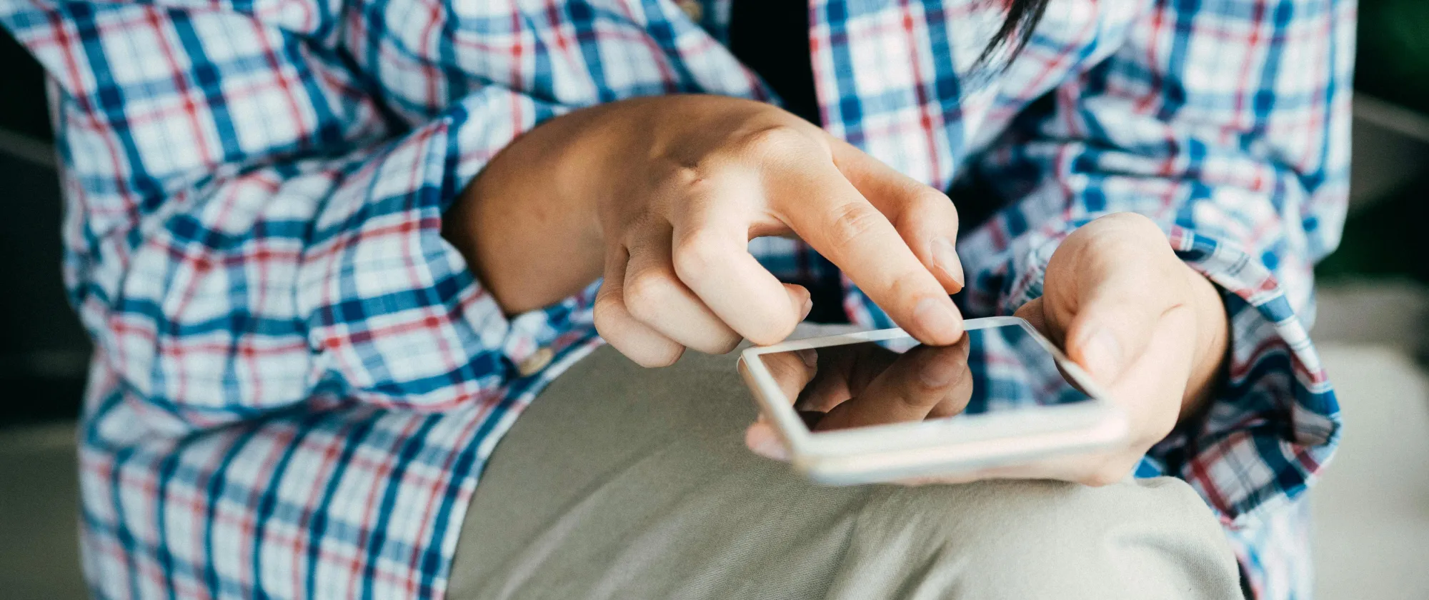 woman using phone